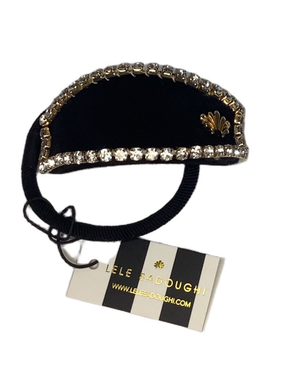 Lele Sadoughi Genie Crystal Edge Hair Tie New - Picture 4 of 5